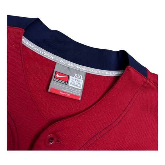 BOSTON RED SOX Vintage Y2K Red MLB Baseball NIKE Jersey Mens 2XL - Picture 2 of 5